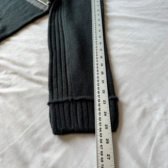 Vintage Midtown Mens Long Sleeve 1/4 Zip Mock Neck Pullover Sweater Green/Gray L - Picture 10 of 14